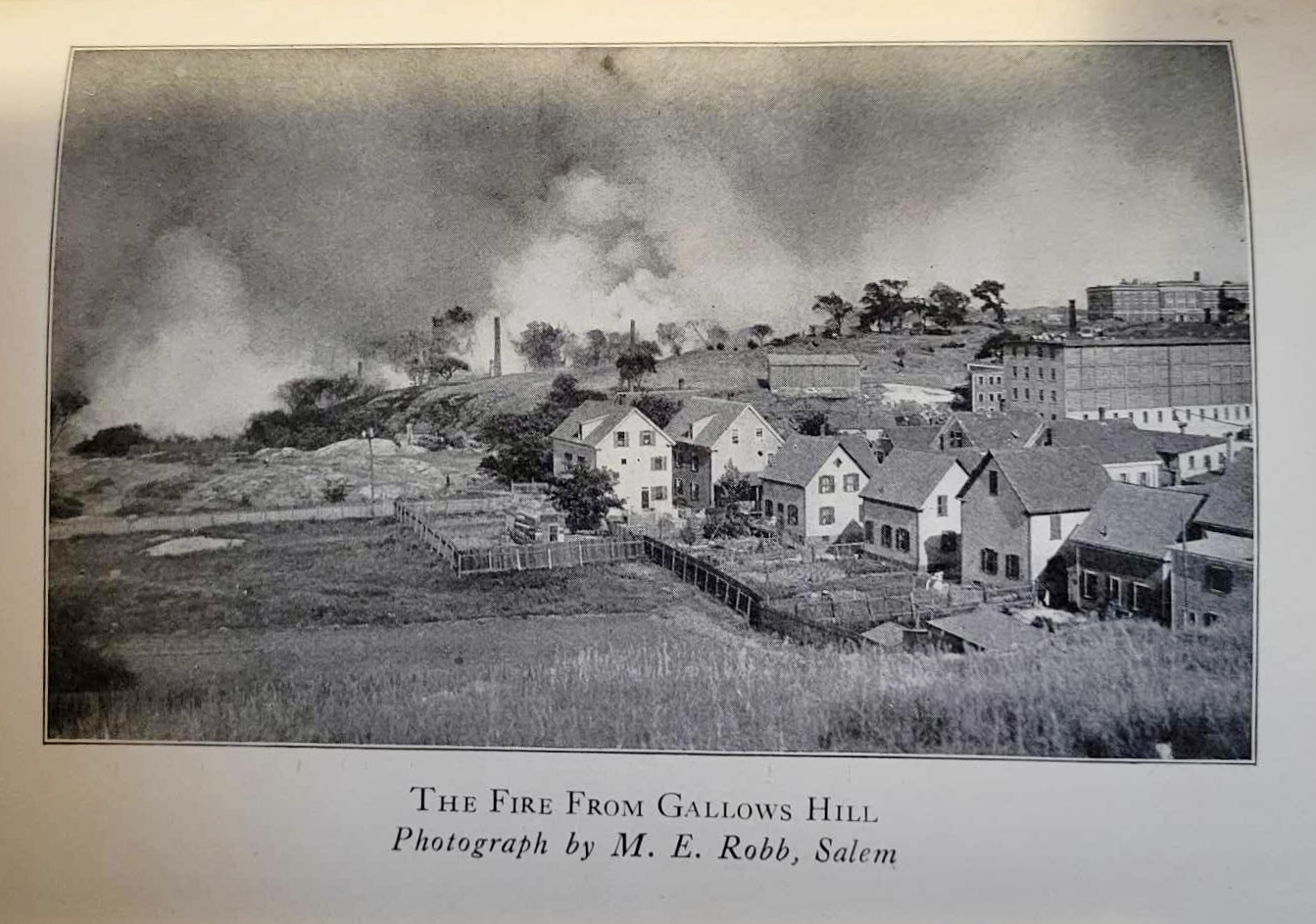 The Great Salem Fire of 1914, photographed from Gallows Hill